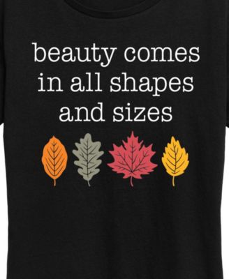 Plus Size Leaves Beauty Women's Short Sleeve Graphic T-shirts