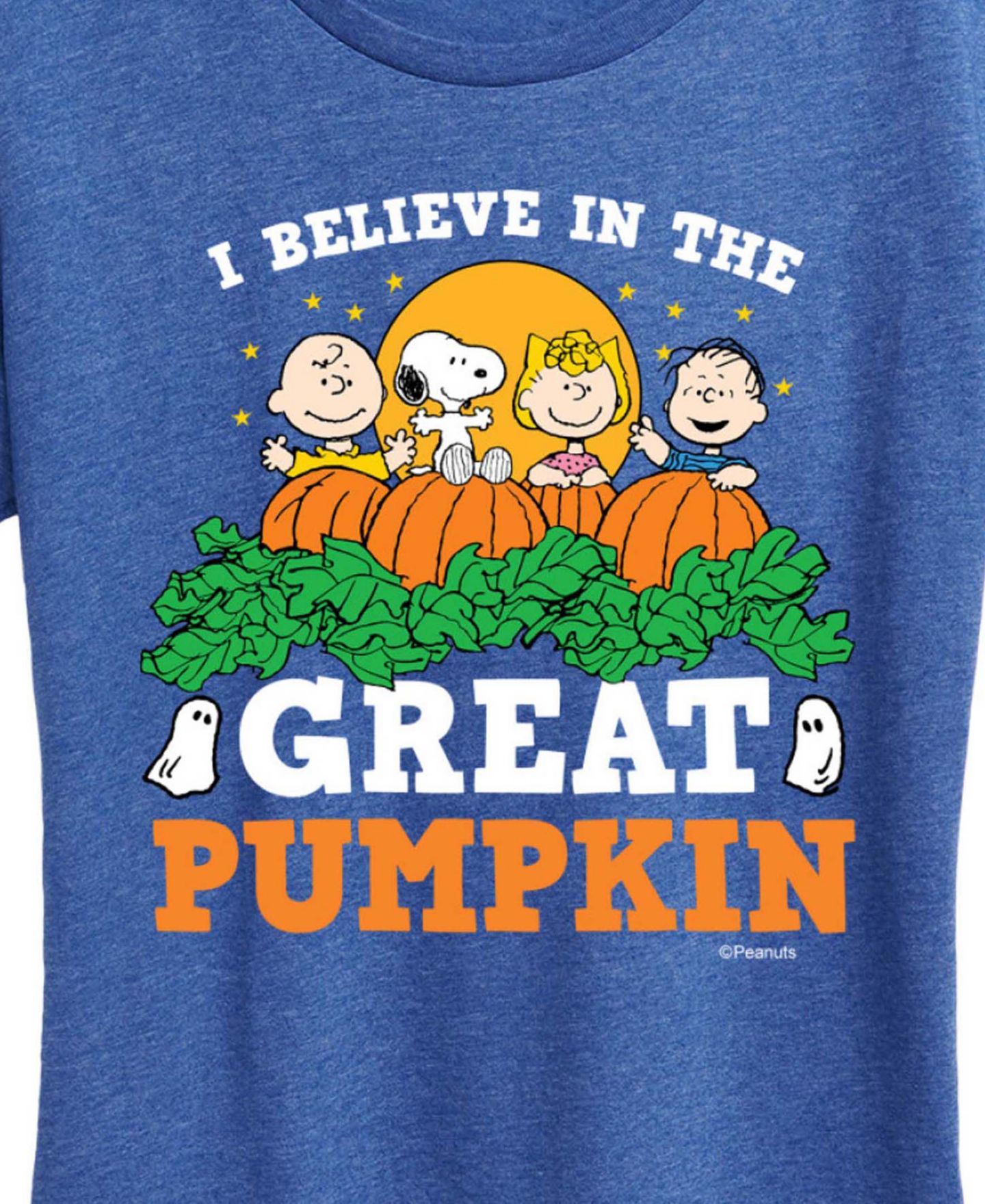 Женские футболки Hybrid Apparel Peanuts Gang Halloween Great Pumpkin Short Sleeve Graphic T-shirts, цвет: Меланжевый, вариант 1 — фото 6
