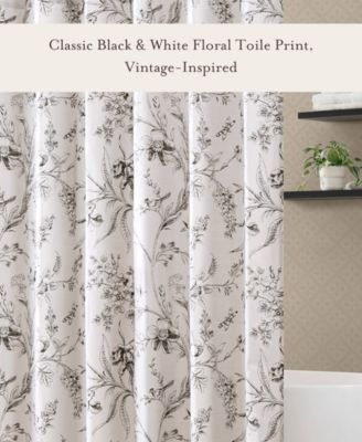 Branch Toile Vintage Floral Shower Curtain, 72" x 72"