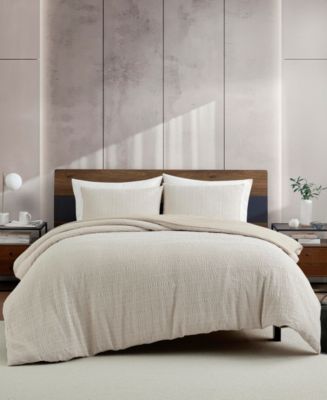 Kenneth Cole New York Stitched Gauze Jacquard Comforter Set - Macy's