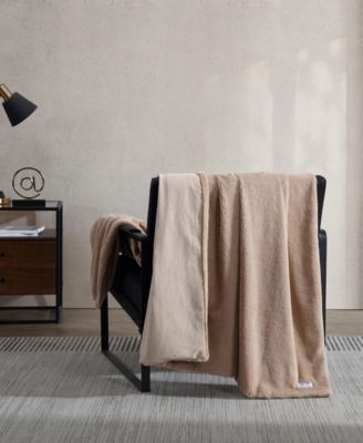 Solid Faux Fur Throw, 70" x 50"