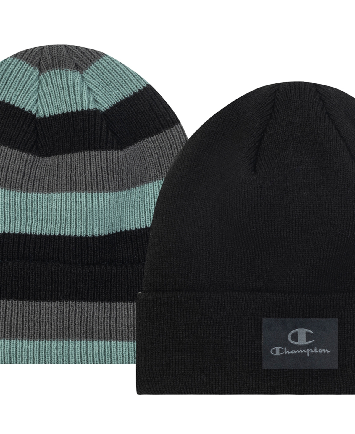 Champion Men's 2-Piece Charlie Logo Embroidered Beanie Set