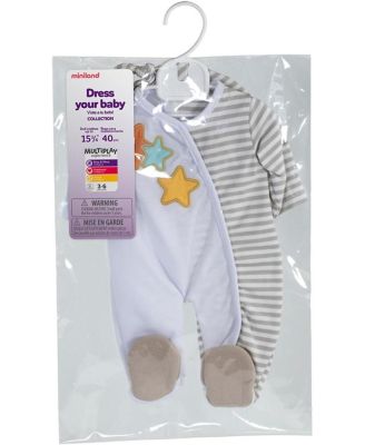 Gender Neutral Pajamas Outfit for 15 3/4" Baby Doll