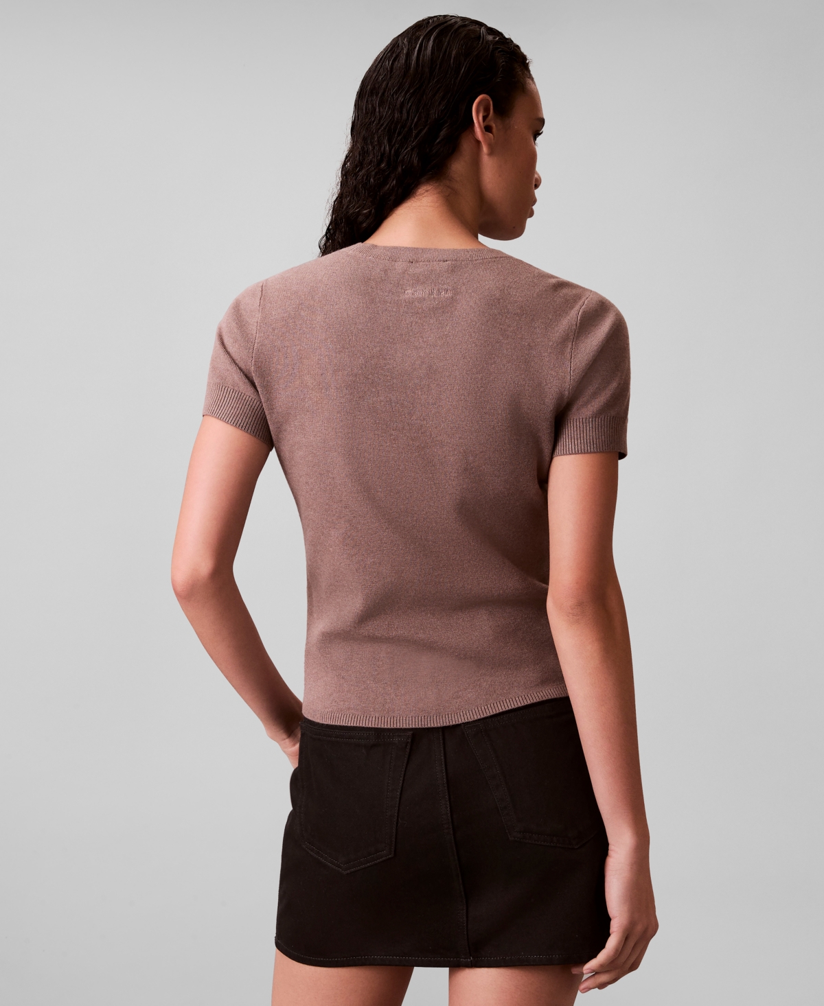 Calvin Klein Jeans Est.1978 Women's Tech Knit Slim Fit T-shirt In Pink