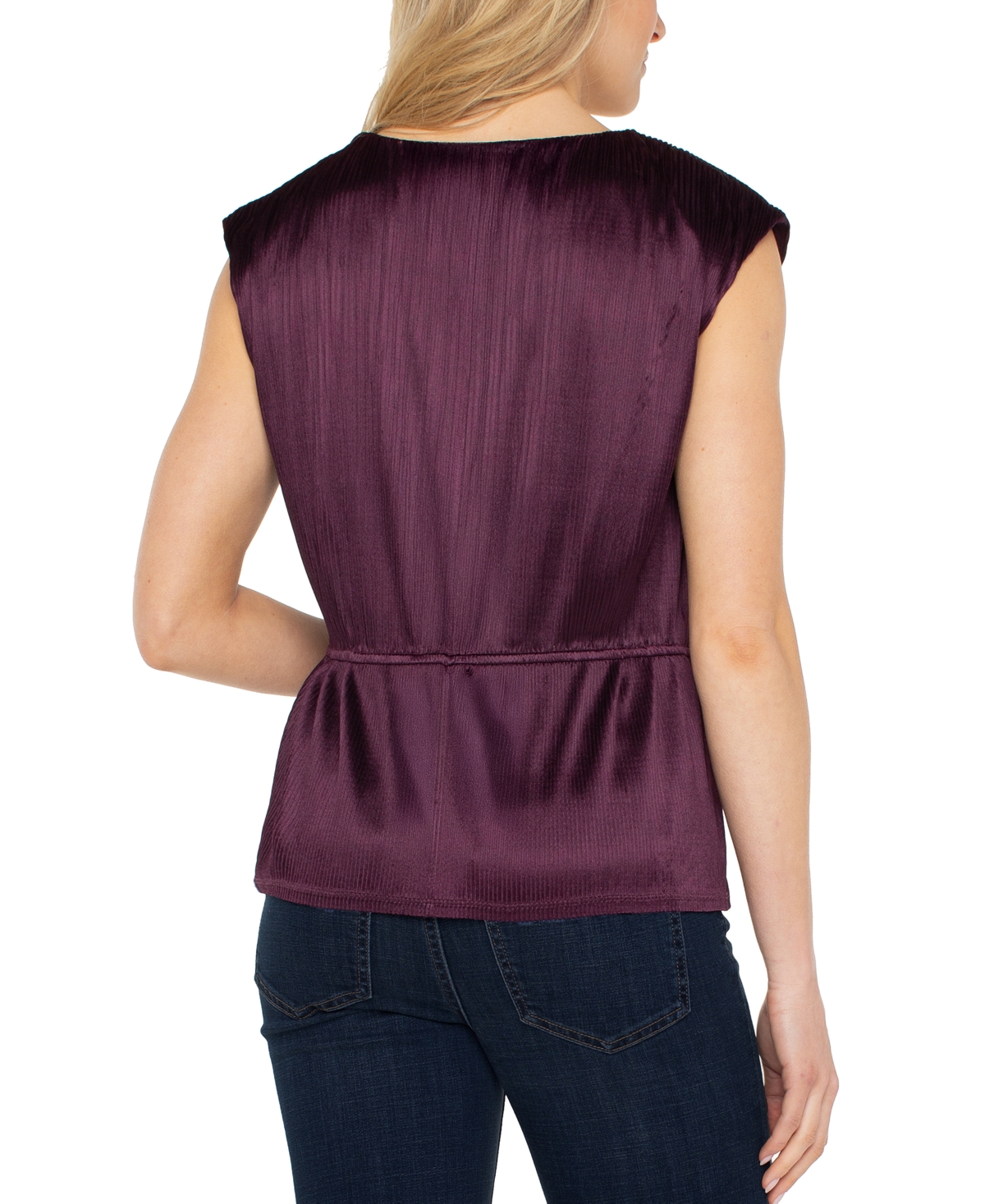 Liverpool Los Angeles Women's V-Neck Peplum Top