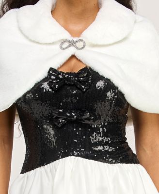 Juniors' Peter Pan Collar Shrug Jacket