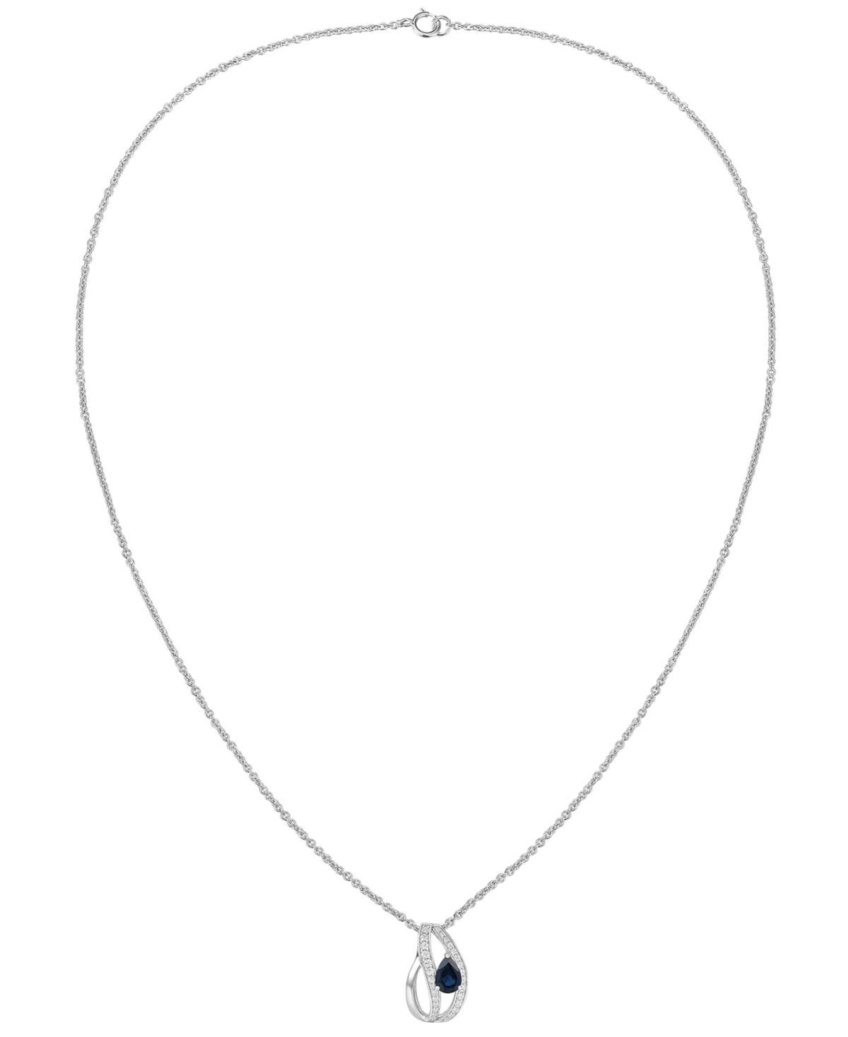 Macy's Emerald (5/8 Ct. T.w.) And Diamond (1/4 Ct. T.w.) Pendant Necklace In 14k Gold (also In 14k White Go In Metallic