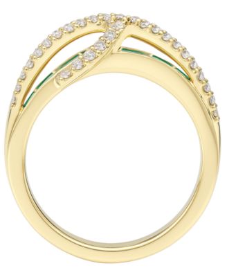 Emerald (1-3/4 ct. t.w.) and Diamond (1/3 ct. t.w.) Ring in 14k Gold (also in 14k White Gold Sapphire & 14k Gold Ruby)