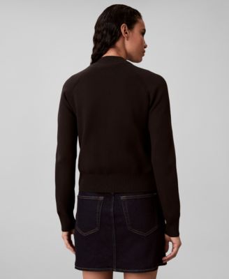 Women's Technical Long Sleeve Mock Neck Cardigan Sweater