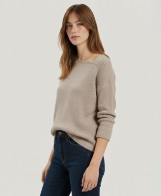 Soft by Women's Cashmere Fitted Asymmetrical Sweater