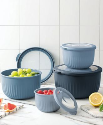 8-Pc. Round Nesting Bowl Set with Lids