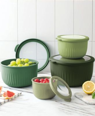 8-Pc. Round Nesting Bowl Set with Lids