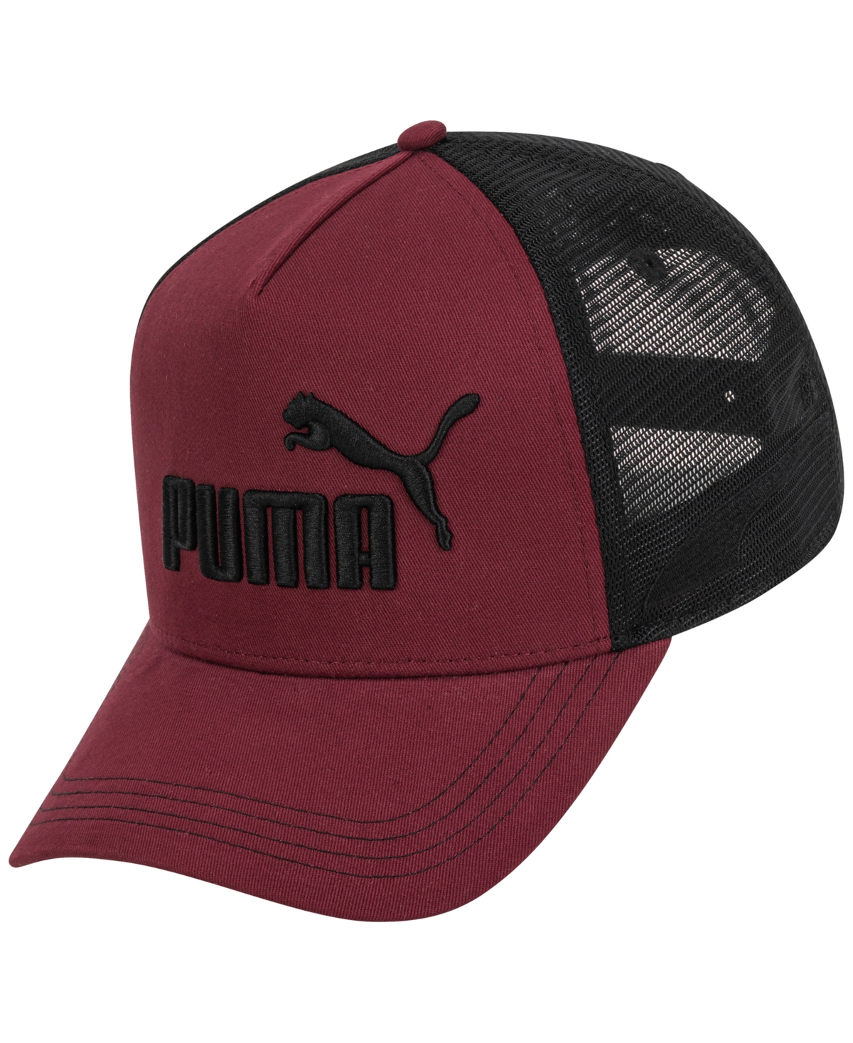 Puma Men's Embroidered Desert Trucker Cap In Burgundy