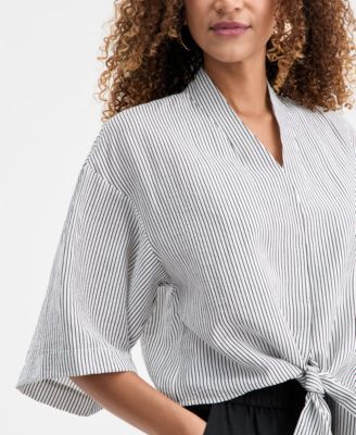 Women's Printed Tie-Hem Top, Macy's Exclusive