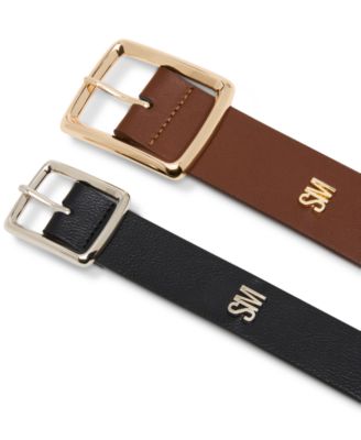 Women's 2 Piece Smooth and Textured Belts