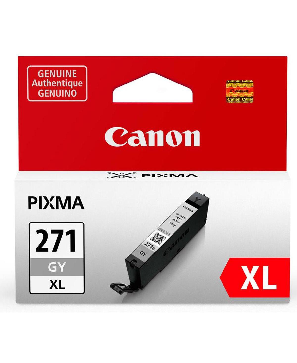 Canon 2 Pack Cli-271 Xl Gray Ink Tank for Pixma MG7720, TS8020, TS9020 Printers - 10.8ml
