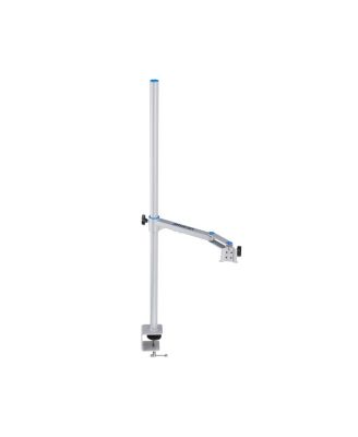 Verge 26W Bi-Color LED Light Panel, White, Bundle with Base Stand and Desk Clamp Stand