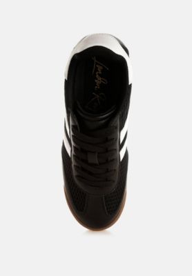 Womens Blaster Casual Striped Lace-Up Sneakers