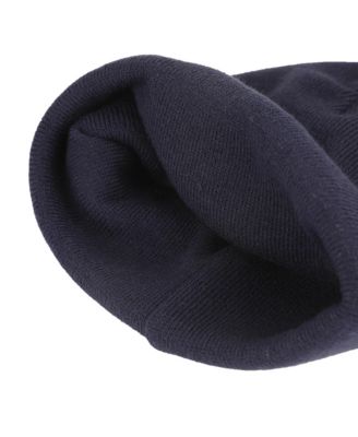 Men's WSQK Embroidery Navy Acrylic Yarn Standard Cuff Beanie