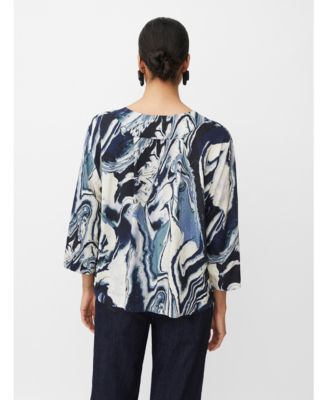 MaDaciana 3/4 Sleeve V-Neck Blouse