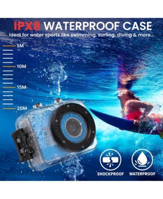 Sound Around Gear Pro Sports Action Camera 1080P Mini Camcorder 12MP 2.4" Touch Screen Waterproof Case with Wireless Remote Control
