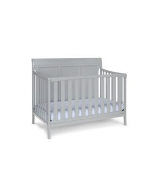 Gray 4-in-1 Convertible Crib with Clean Lines and Expandable Toddler Bed Frame