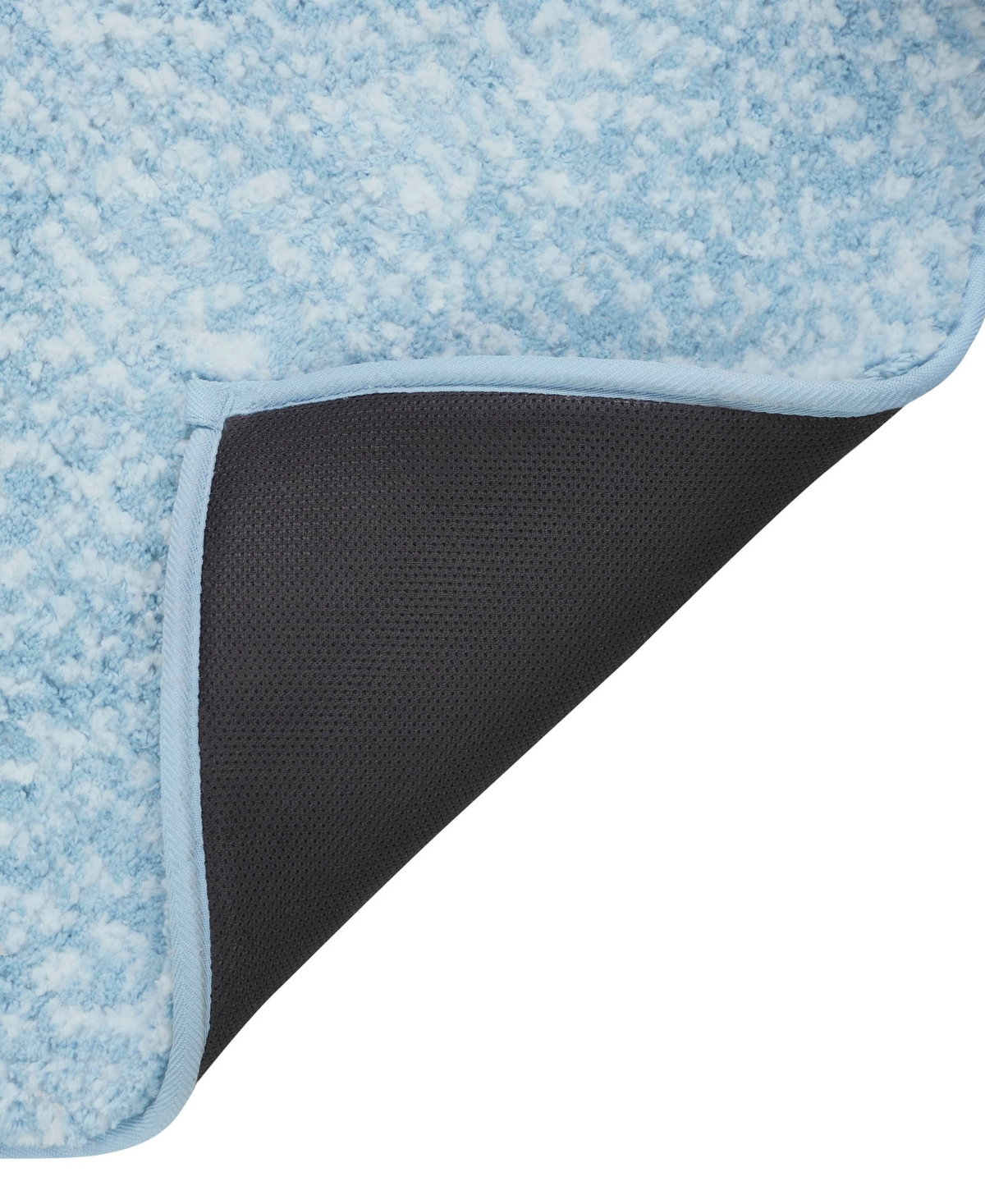 Vcny Home Heathered Memory Foam Bath Rug In Blue
