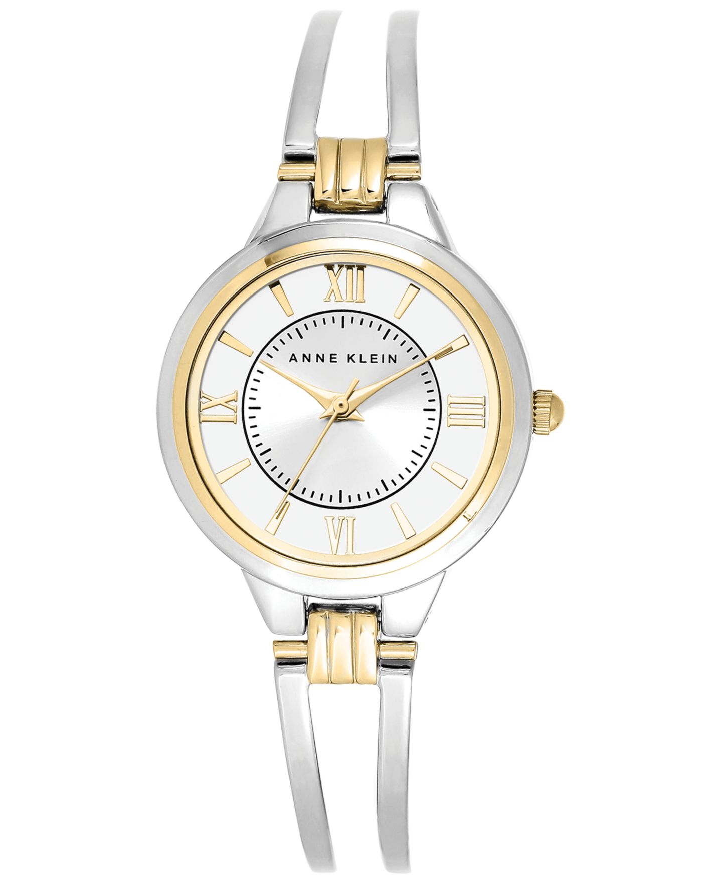 Женские часы Anne Klein Watch, Two-Tone Bangle Bracelet 29mm AK-1441SVTT — фото 1