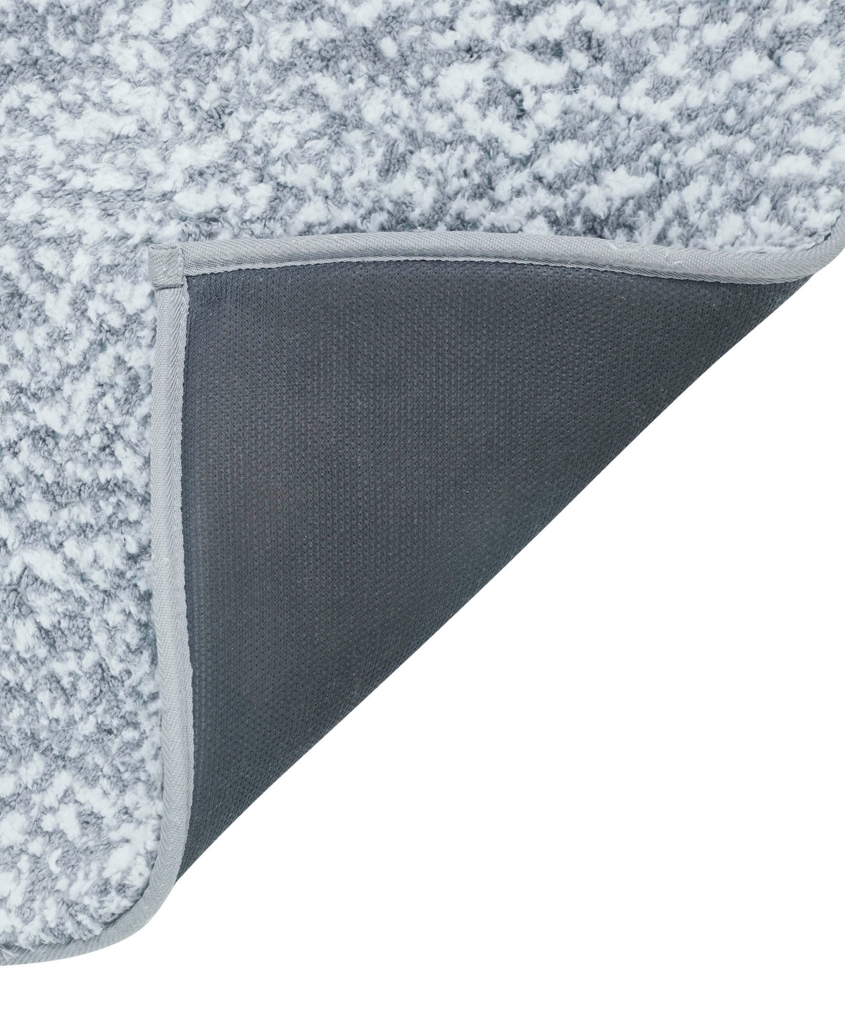 Vcny Home Heathered Memory Foam Bath Rug, 20" X 32" In Gray