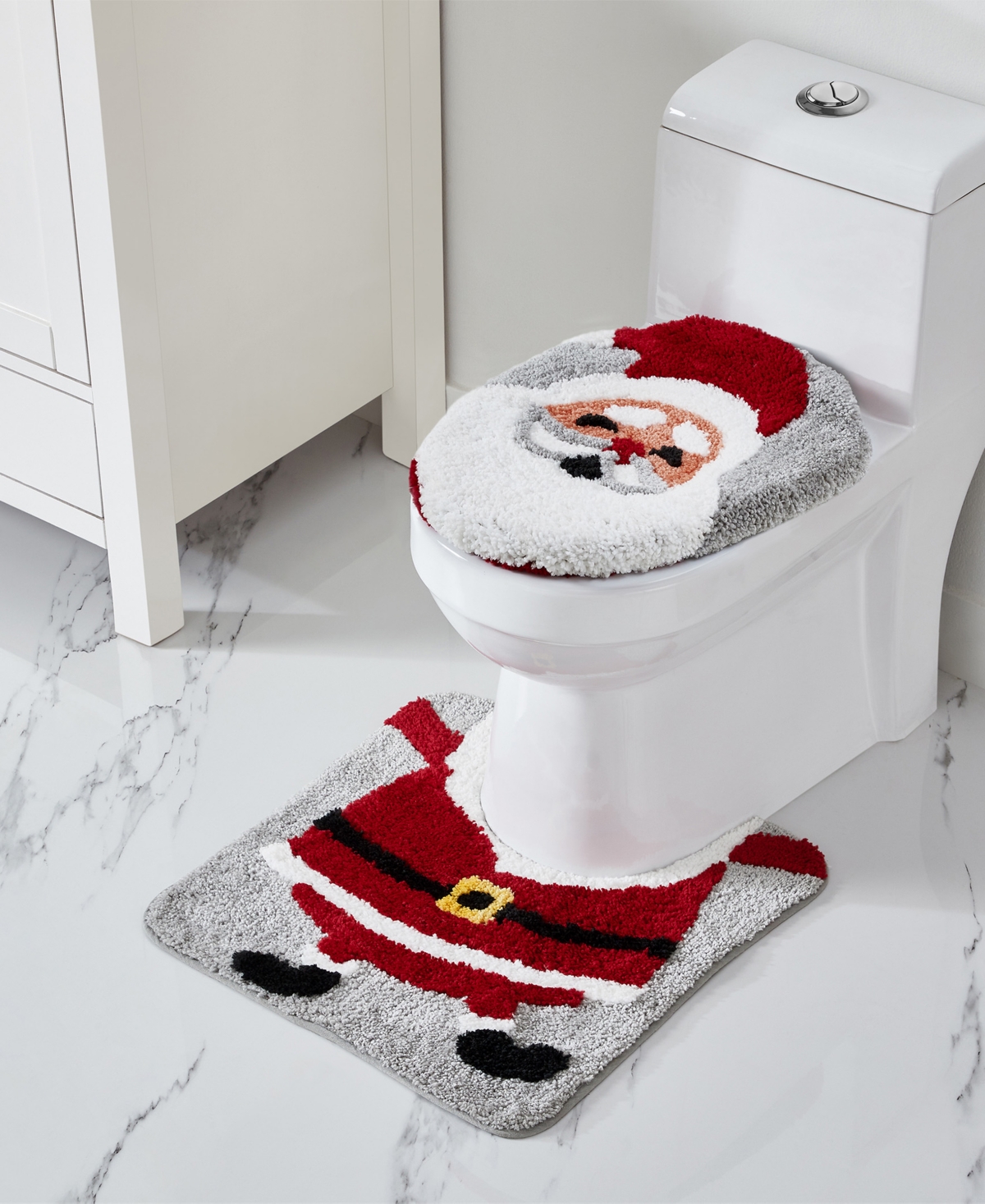 Vcny Home Santa Holiday Bath Rug Set, 2 Count In Multi