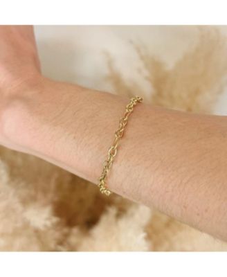 Aurora Link Oval and Textured Link Bracelet