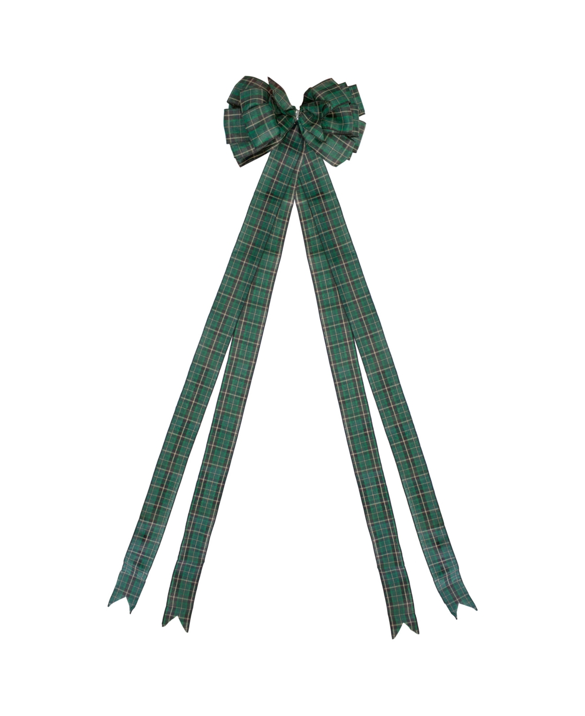 Northlight 50" 16 Loop Christmas Bow Decoration In Green