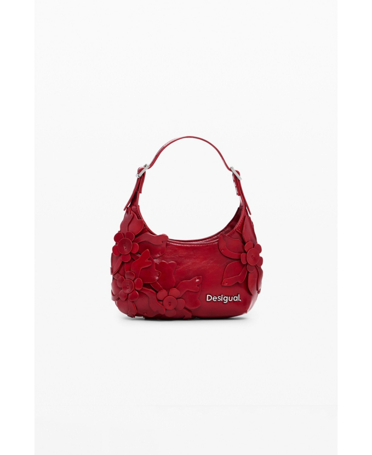 Desigual Women's Small shiny floral applique bag