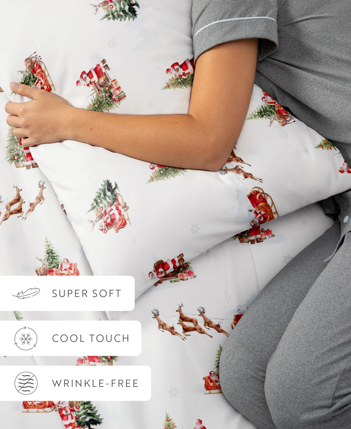 ienjoy Home Holiday Pattern 4-Pc. Sheet Set