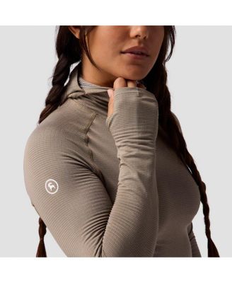 Women's Backcountry Pines Microgrid Ultra-Lt Baselayer Balaclava Top Lightweight Long Underwear Tops
