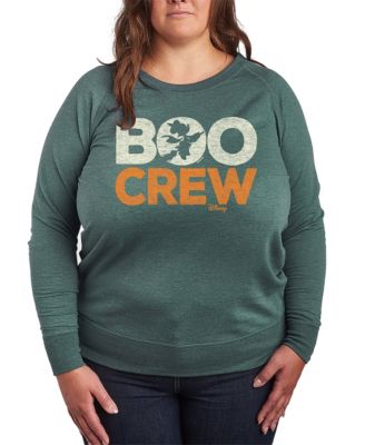 Plus Size Disney Halloween Minnie Mouse Boo Crew French Terry Long Sleeve T-Shirt