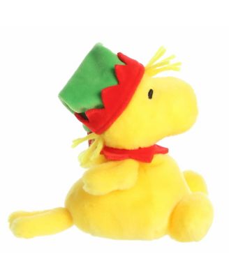 Mini Elf Woodstock Palm Pals Peanuts Festive Plush Toy Yellow 5"