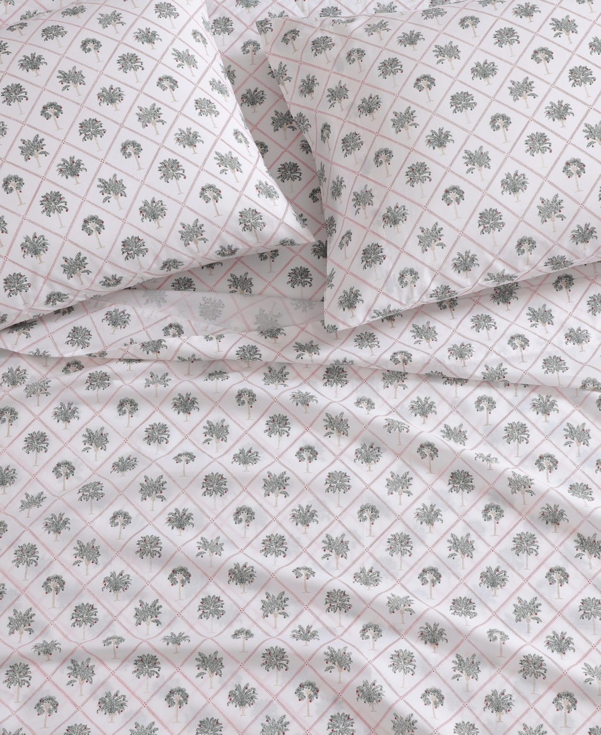 Tommy Bahama Printed Holiday 200-thread Count Cotton 4-pc. Sheet Set, King In White