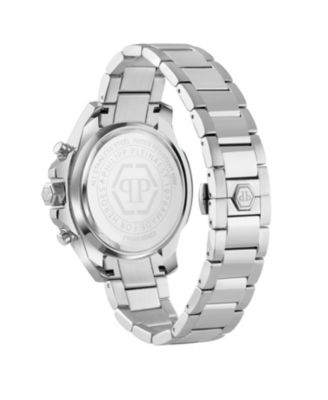 Men's Black Stainless Steel Watch, 44mm