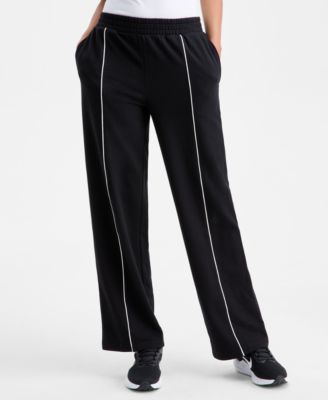 Women's Piping-Trim Fleece Pull-On Pants, Macy's Exclusive
