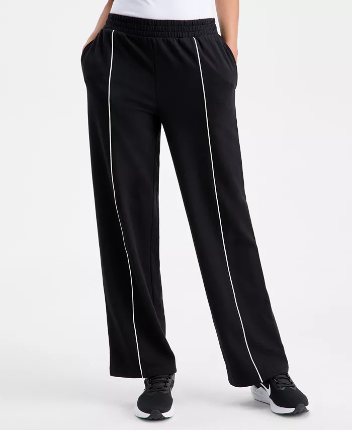 Women's Piping-Trim Fleece Pull-On Pants - thumbnail 6