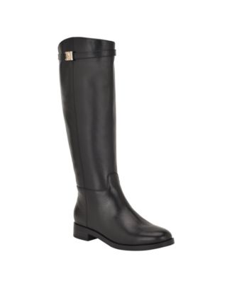 GUESS Women's Zoro Leather Riding Boots - Macy's