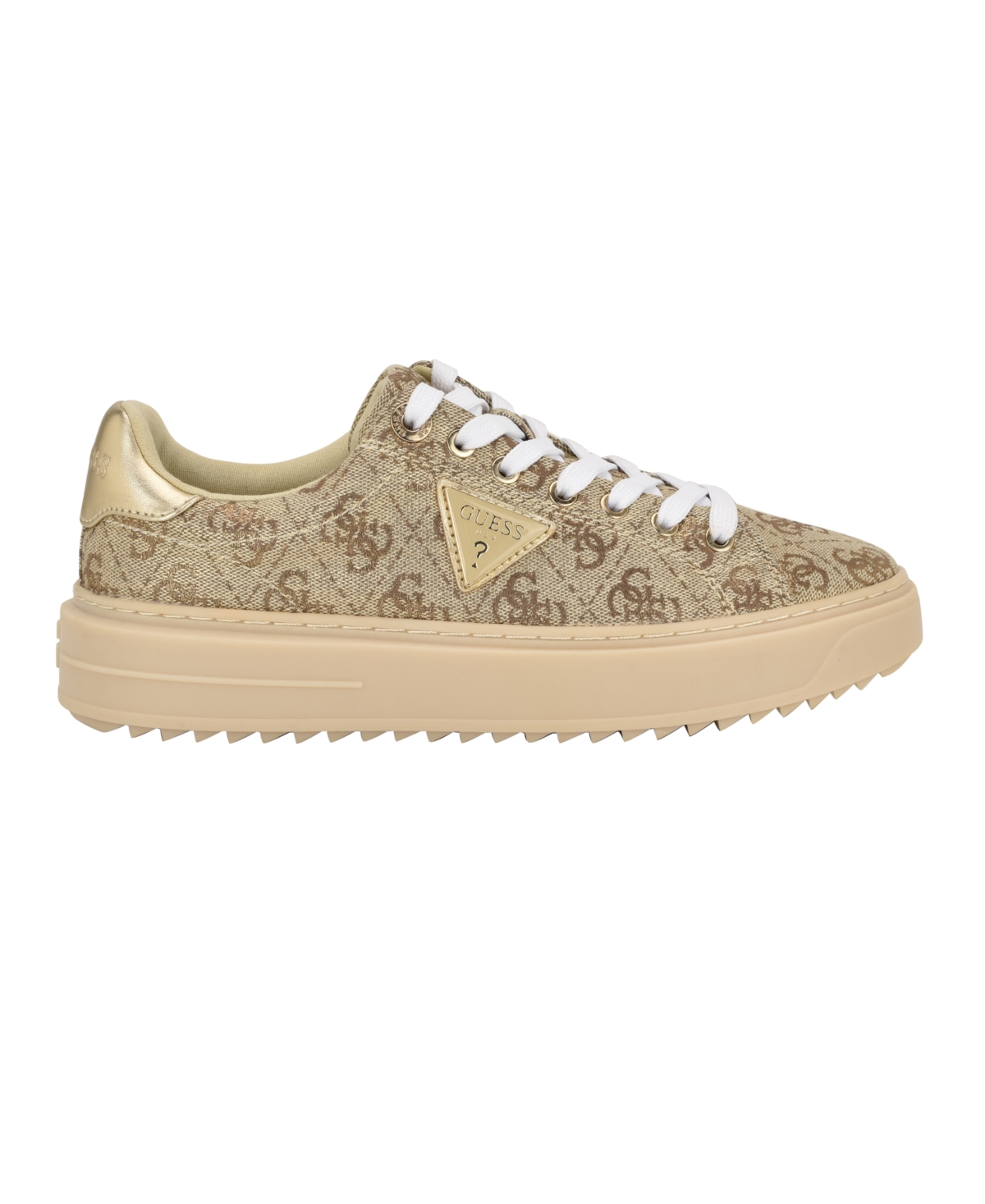 Guess Women's Denesa Treaded Platform Lace-up Sneakers In Black