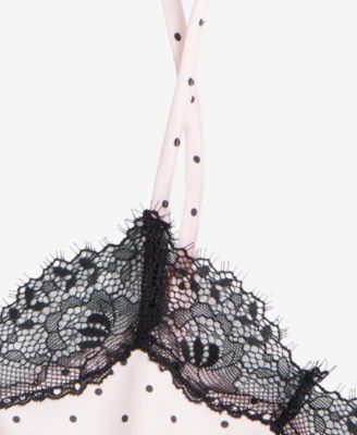 Women's Stretch Satin Lace-Trim Top & Pajama Pants Set, Created for Macy's