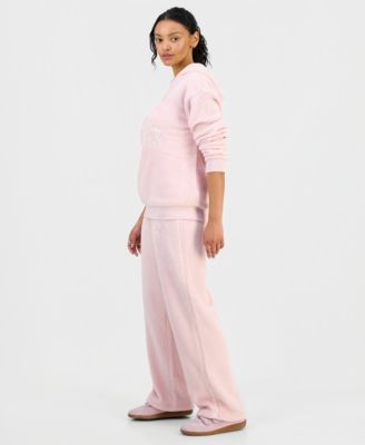 Juniors' Hello Kitty Plush Hoodie & Lace-Trim Lounge Pants