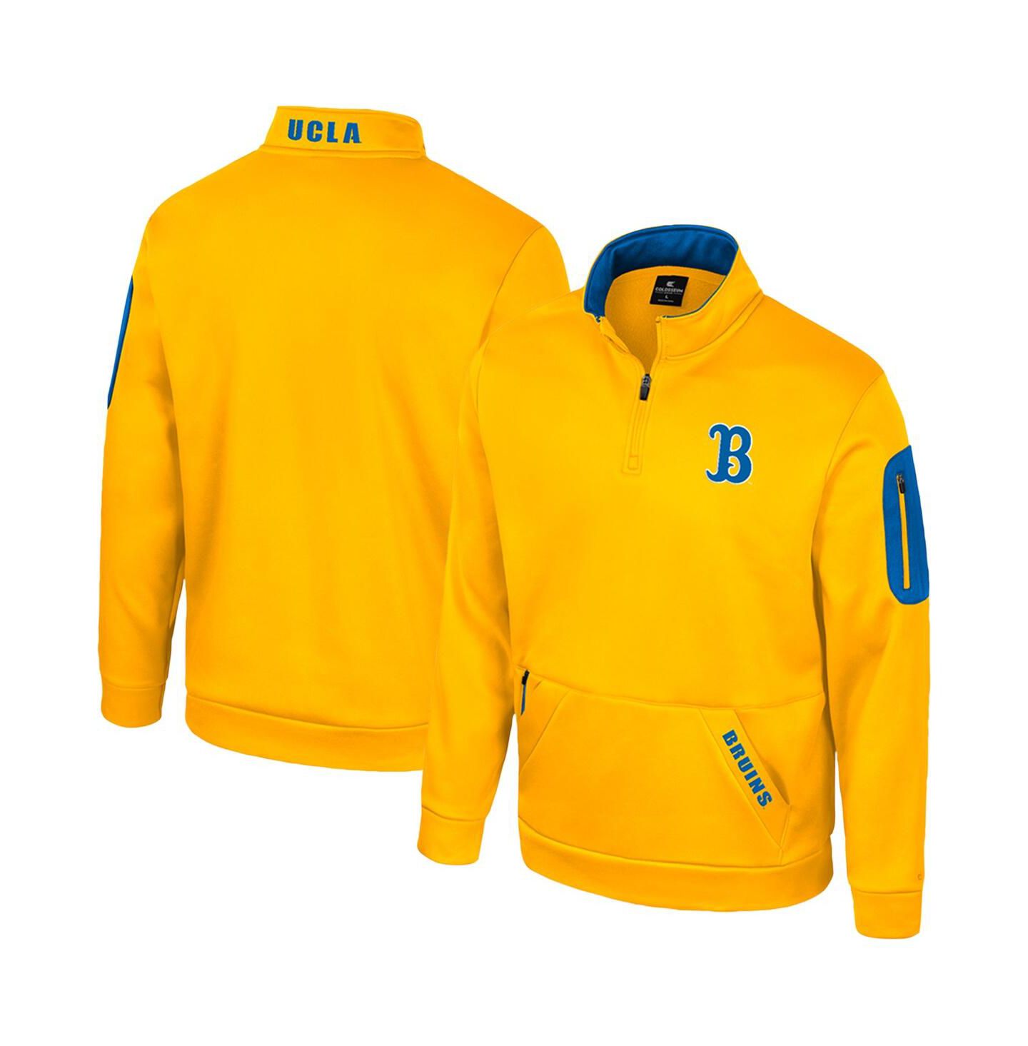 Мужская куртка Colosseum Gold Ucla Bruins Mainframe Quarter-Zip Fleece — фото 1