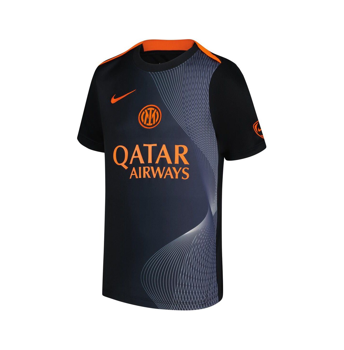 Детская предматчевая джерси Nike Inter Milan 2025/26 Third Academy Pro Dri-FIT, Black — фото 2