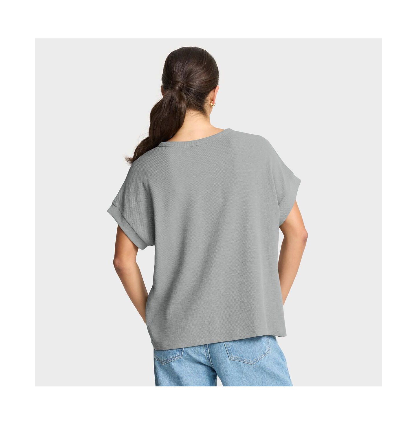 Женская рубашка Fanatics Heather Gray Detroit Lions Oversized Hometown Premium Henley — фото 2
