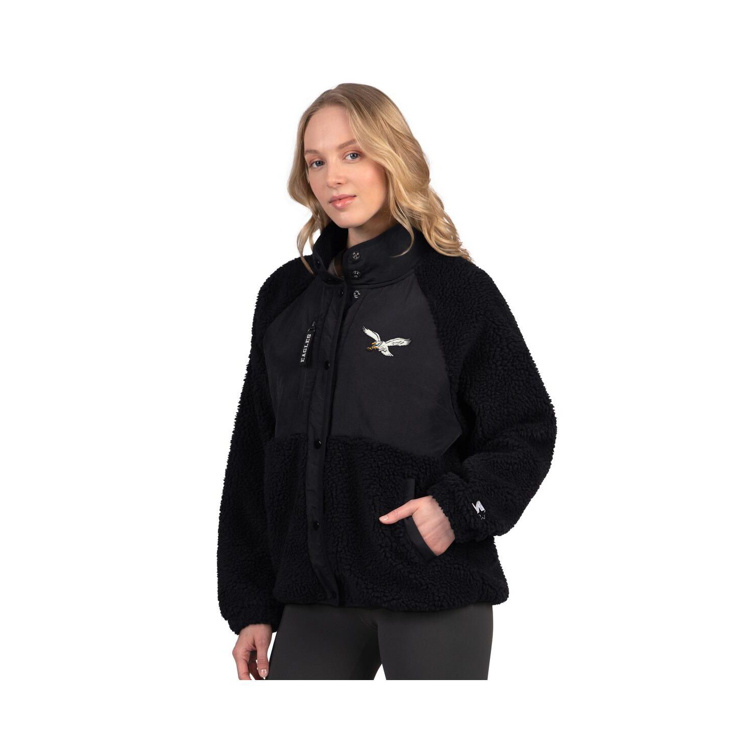 Женская куртка Starter Black Philadelphia Eagles On the Ball Sherpa — фото 1