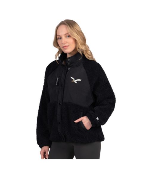 Женские куртки Starter Women's Black Philadelphia Eagles On the Ball Sherpa Jacket